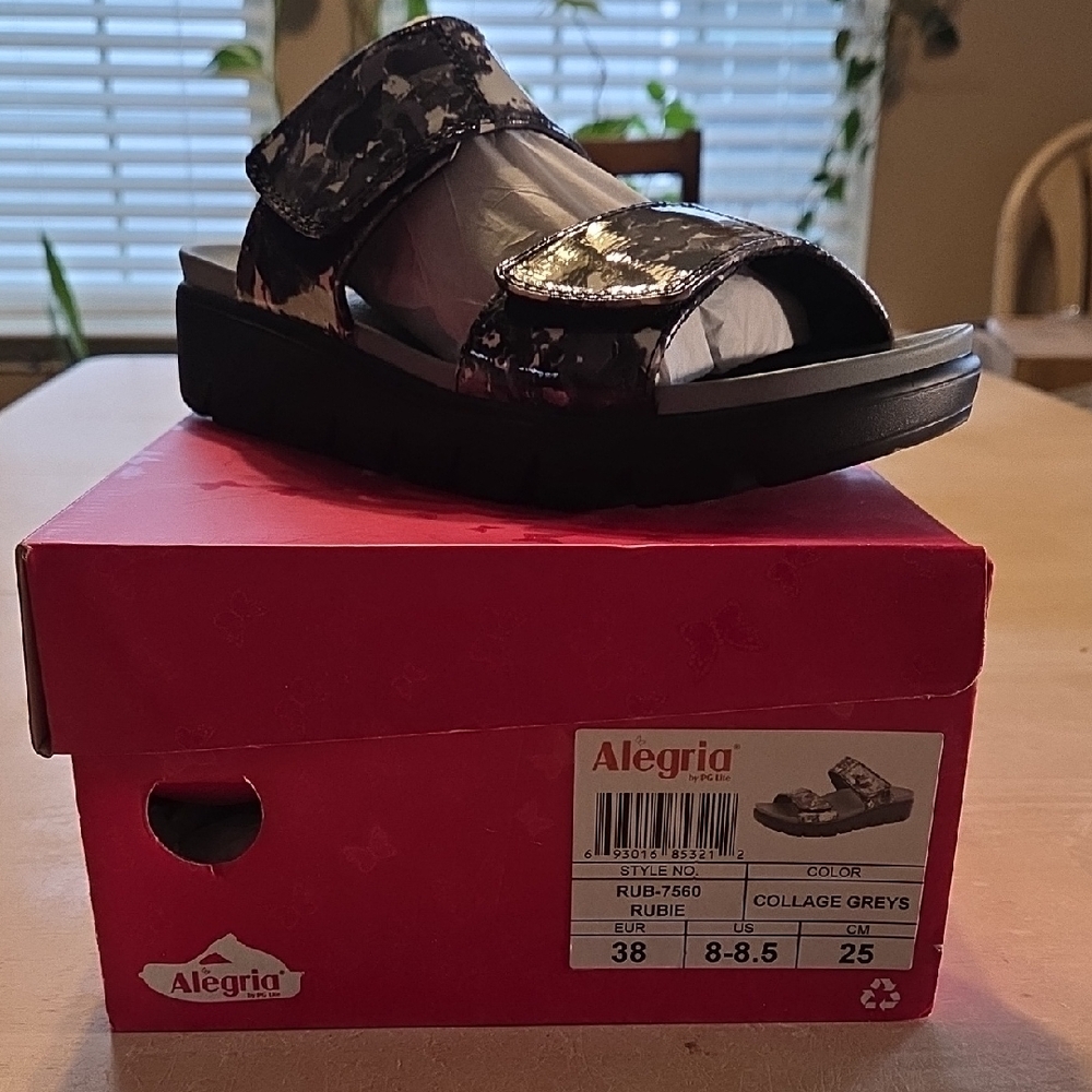 Alegria Collage Grey Sandals